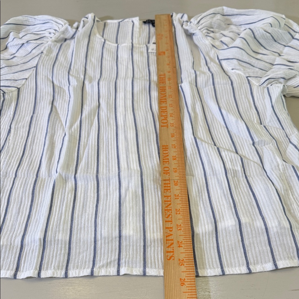 J. Crew Puff-sleeve top in sheer gauze Size XL - Picture 6 of 11